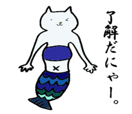 cute cat mermaid sticker #5937569