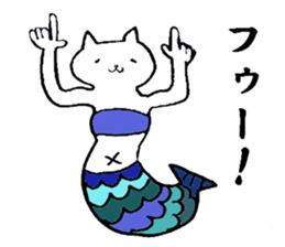 cute cat mermaid sticker #5937571