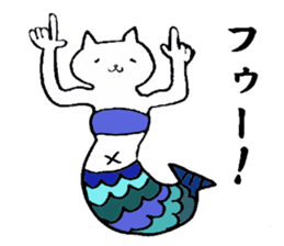 cute cat mermaid sticker #5937571