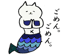 cute cat mermaid sticker #5937574