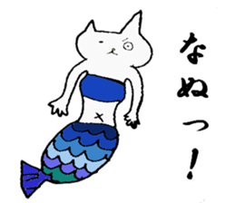 cute cat mermaid sticker #5937577