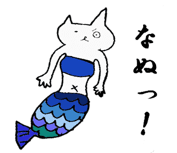 cute cat mermaid sticker #5937577