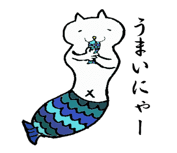 cute cat mermaid sticker #5937581