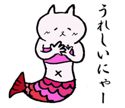 cute cat mermaid sticker #5937584