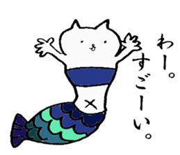 cute cat mermaid sticker #5937586