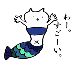 cute cat mermaid sticker #5937586