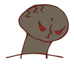 Surreal, gloomy stamp sticker #5937796