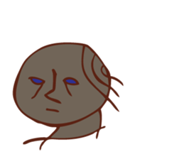 Surreal, gloomy stamp sticker #5937800