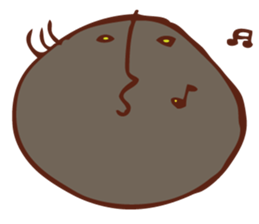 Surreal, gloomy stamp sticker #5937807