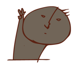 Surreal, gloomy stamp sticker #5937826