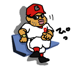 Baseball signals of the rival team sticker #5938267