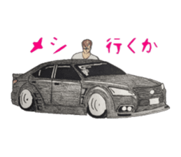 Old car and highway racer sticker #5939076