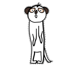 Half of Meerkat and a cat sticker #5940134