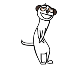 Half of Meerkat and a cat sticker #5940143