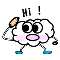 Mr Cloudy fun cloud sticker #5940352