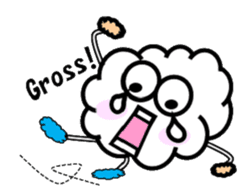 Mr Cloudy fun cloud sticker #5940355