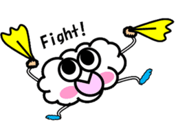 Mr Cloudy fun cloud sticker #5940356