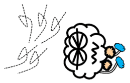 Mr Cloudy fun cloud sticker #5940359