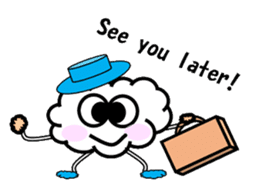 Mr Cloudy fun cloud sticker #5940362