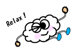 Mr Cloudy fun cloud sticker #5940368