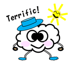 Mr Cloudy fun cloud sticker #5940376