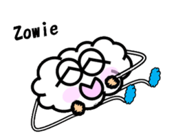 Mr Cloudy fun cloud sticker #5940379