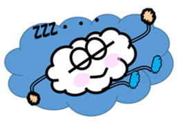 Mr Cloudy fun cloud sticker #5940382