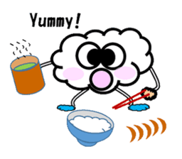 Mr Cloudy fun cloud sticker #5940385