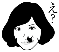 Nose hair of women 2 sticker #5940643