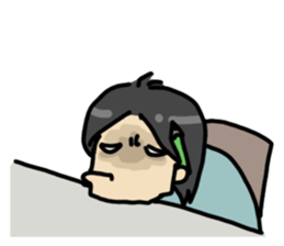 Moody guy & girl sticker #5940873