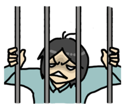 Moody guy & girl sticker #5940875