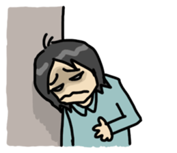 Moody guy & girl sticker #5940879