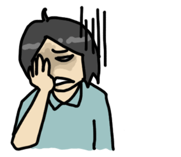 Moody guy & girl sticker #5940881