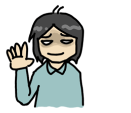 Moody guy & girl sticker #5940884