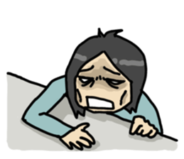 Moody guy & girl sticker #5940885