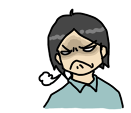 Moody guy & girl sticker #5940887