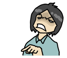 Moody guy & girl sticker #5940888