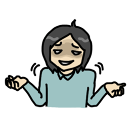 Moody guy & girl sticker #5940890