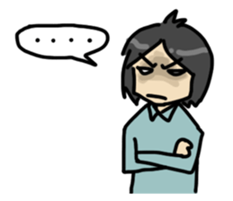 Moody guy & girl sticker #5940891