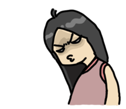 Moody guy & girl sticker #5940892