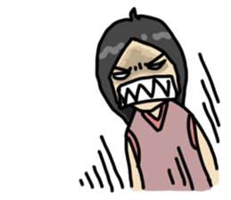 Moody guy & girl sticker #5940893