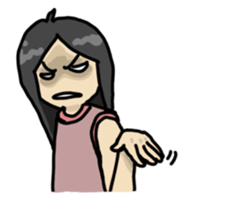 Moody guy & girl sticker #5940894