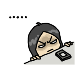 Moody guy & girl sticker #5940900