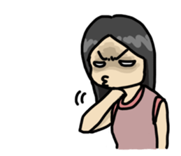 Moody guy & girl sticker #5940901