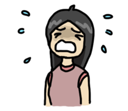 Moody guy & girl sticker #5940903