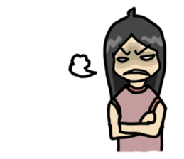 Moody guy & girl sticker #5940904