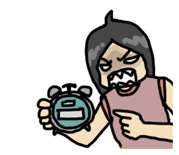 Moody guy & girl sticker #5940907