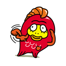 Kinpei whimsical red snapper 1 sticker #5941993