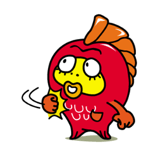 Kinpei whimsical red snapper 1 sticker #5941995