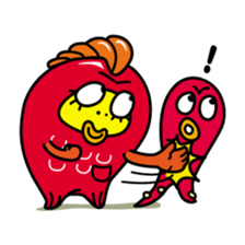 Kinpei whimsical red snapper 1 sticker #5941996